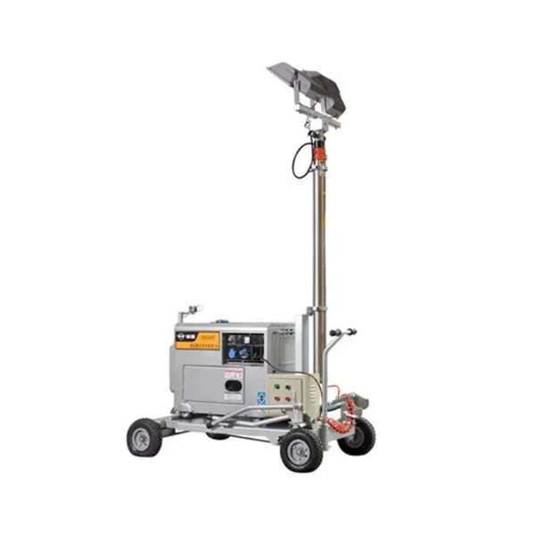 Long lasting floodlight mobile trailer Light tower diesel generator 24KW 30KVA for outdoor